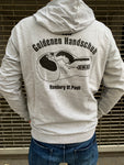 [NEU] Hoodie - hellgrau - sportlich - Logo Brust + Rücken