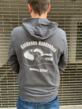 [NEU] Hoodie - Asphaltgrau - sportlich - Logo Brust + Rücken